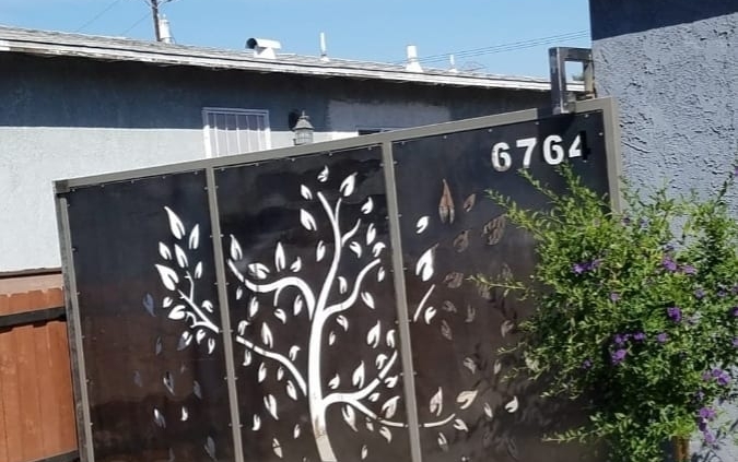 plasma cut steel gate